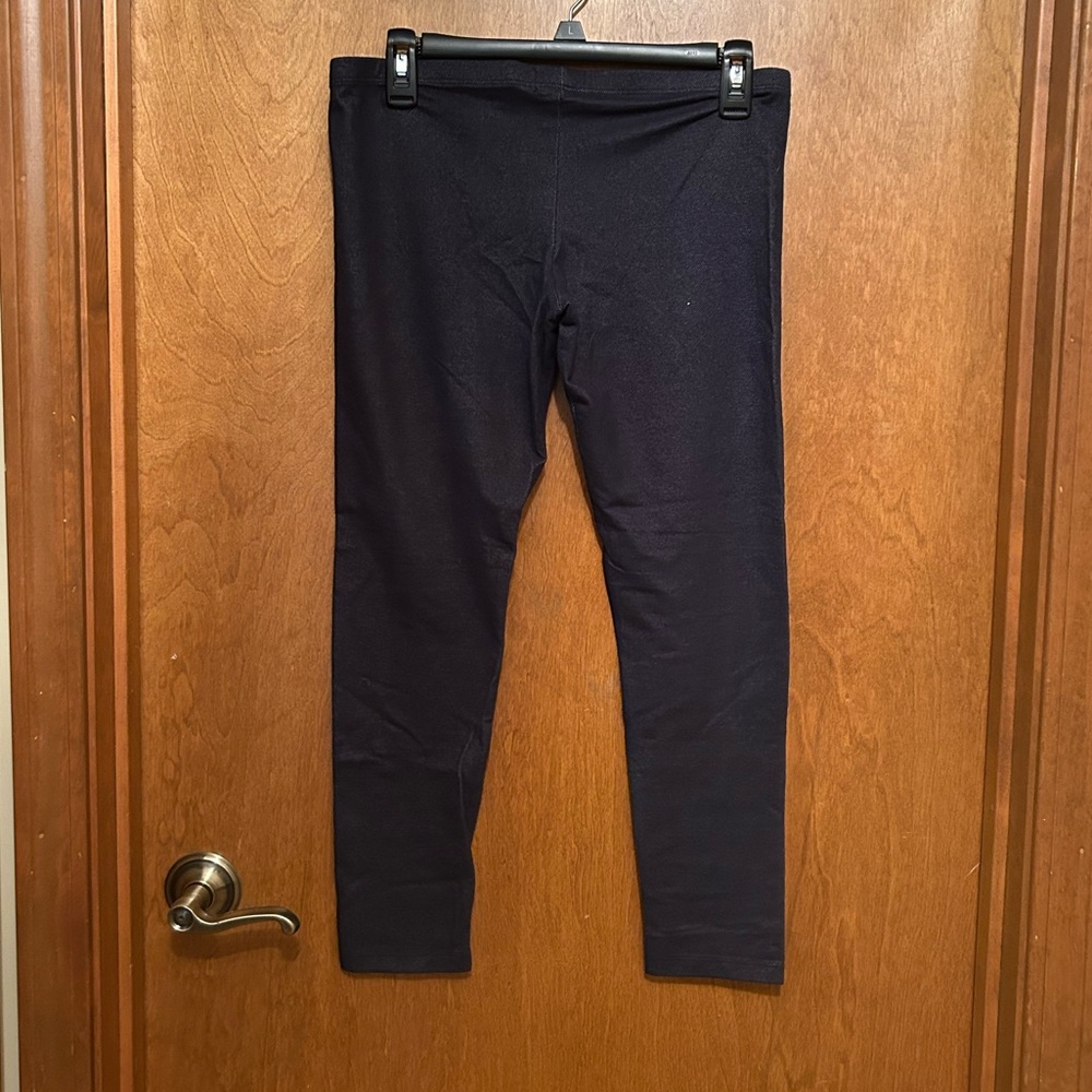 4 pack leggings size L grey (NWT), brown(NWOT), blue(NWOT) black capri leggings - Picture 15 of 16